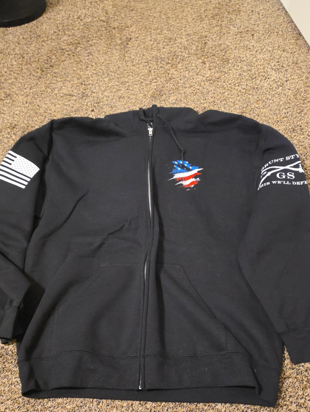 Grunt Style Zip Up Hoodie Mens Large NWOT